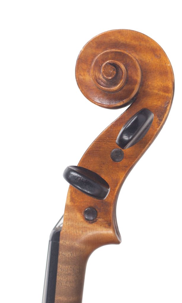 Violin by George Hudson, Skegness, 1904 — scroll