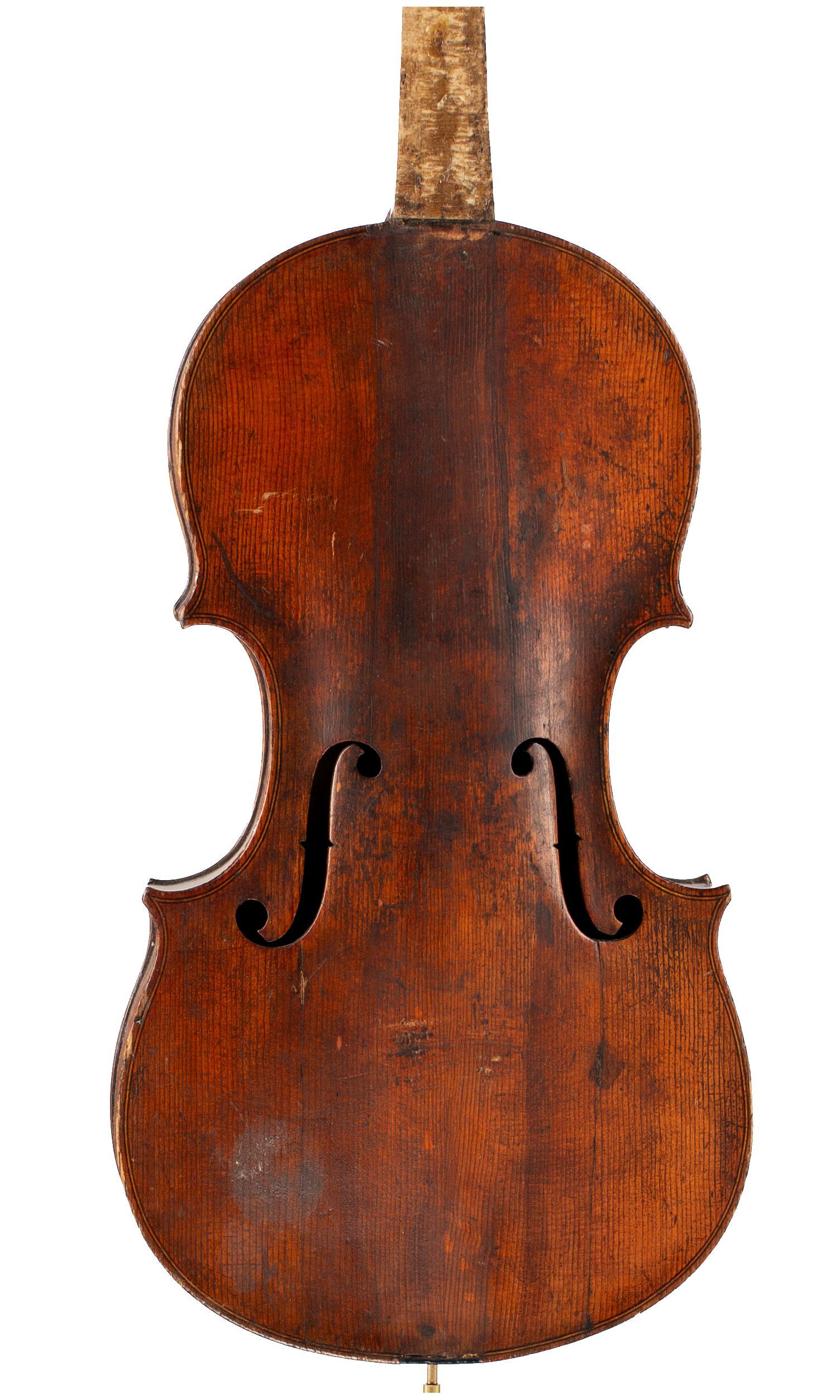 Violin, Circle of Lockey Hill, circa 1780 — angled view, 10°