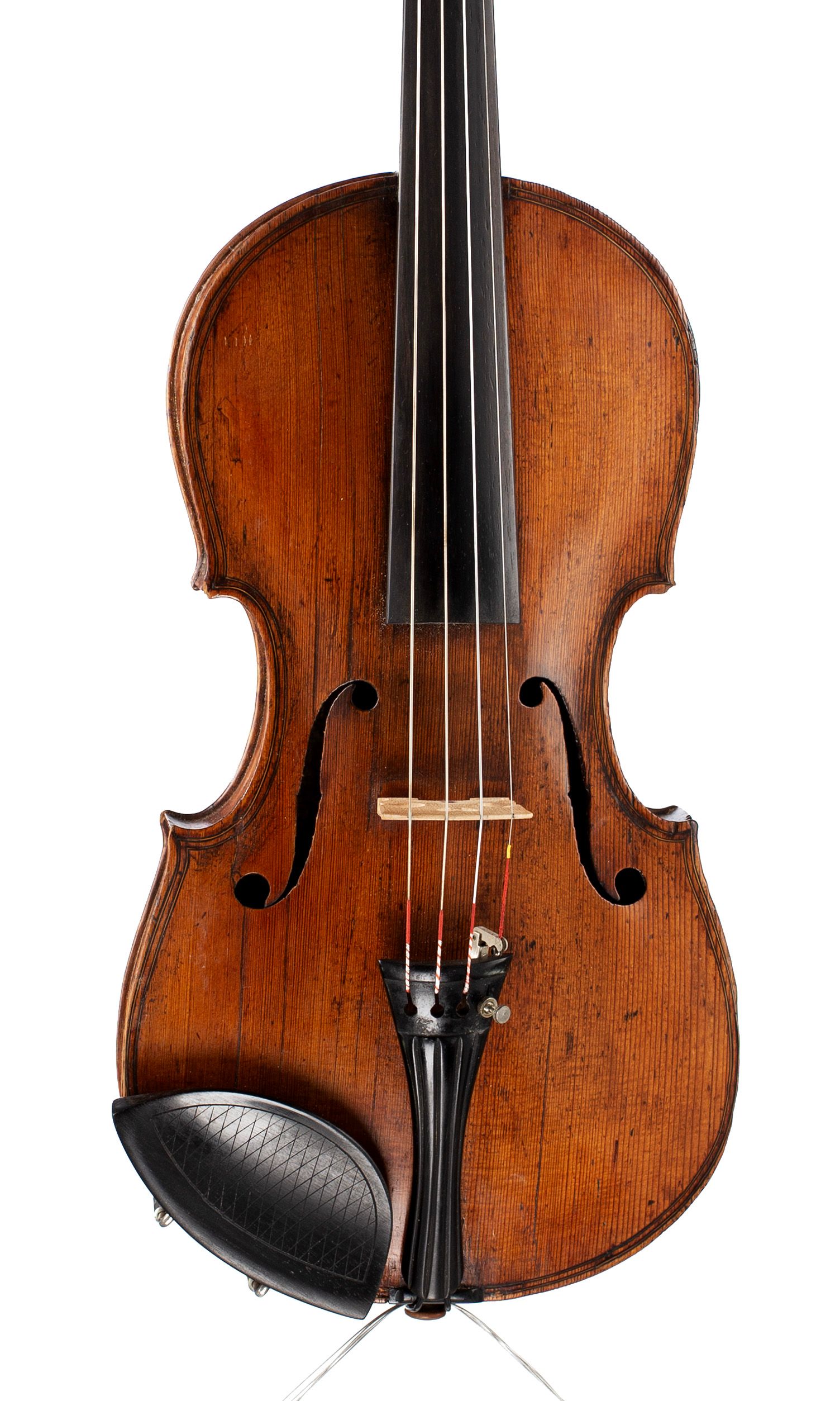 Violin by Marcin Groblicz, Krakow, seventeenth century — angled view, 10°