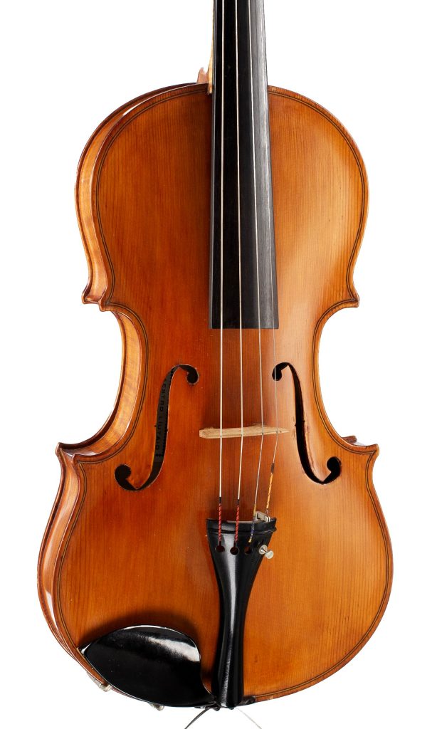 A viola by Giuseppe Nupieri, Rome, 1980 — angled view, 20°