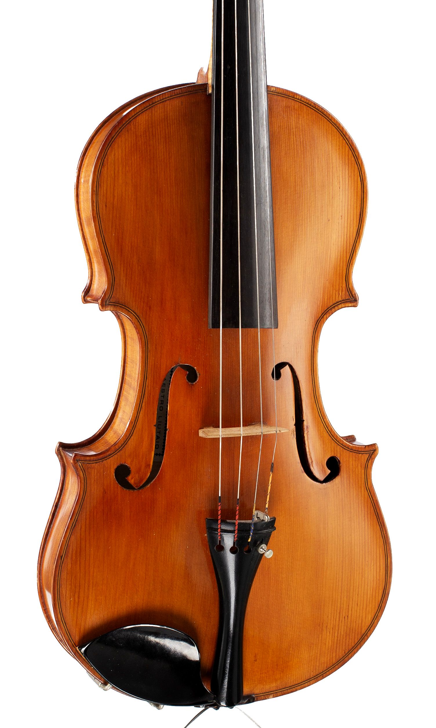 A viola by Giuseppe Nupieri, Rome, 1980 — angled view, 20°