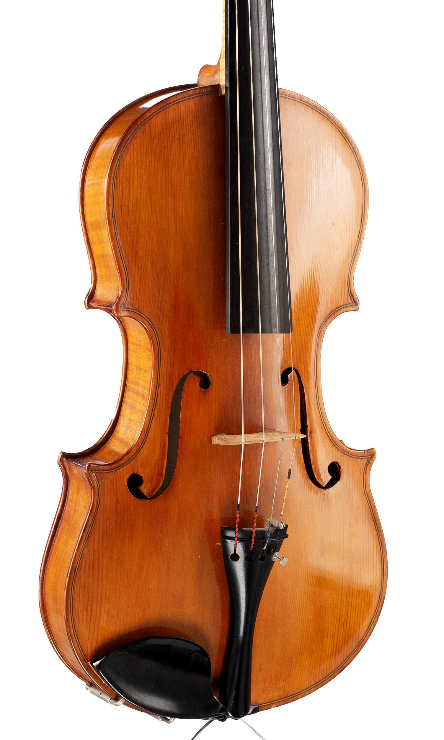 A viola by Giuseppe Nupieri, Rome, 1980 — angled view, 30°