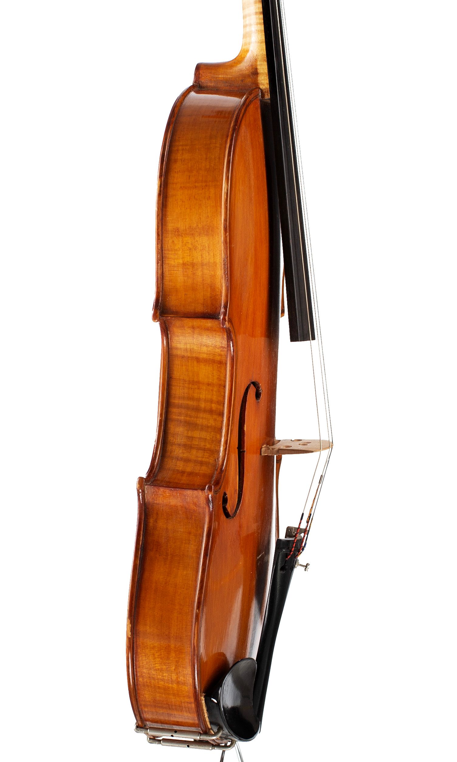 A viola by Giuseppe Nupieri, Rome, 1980 — angled view, 80°
