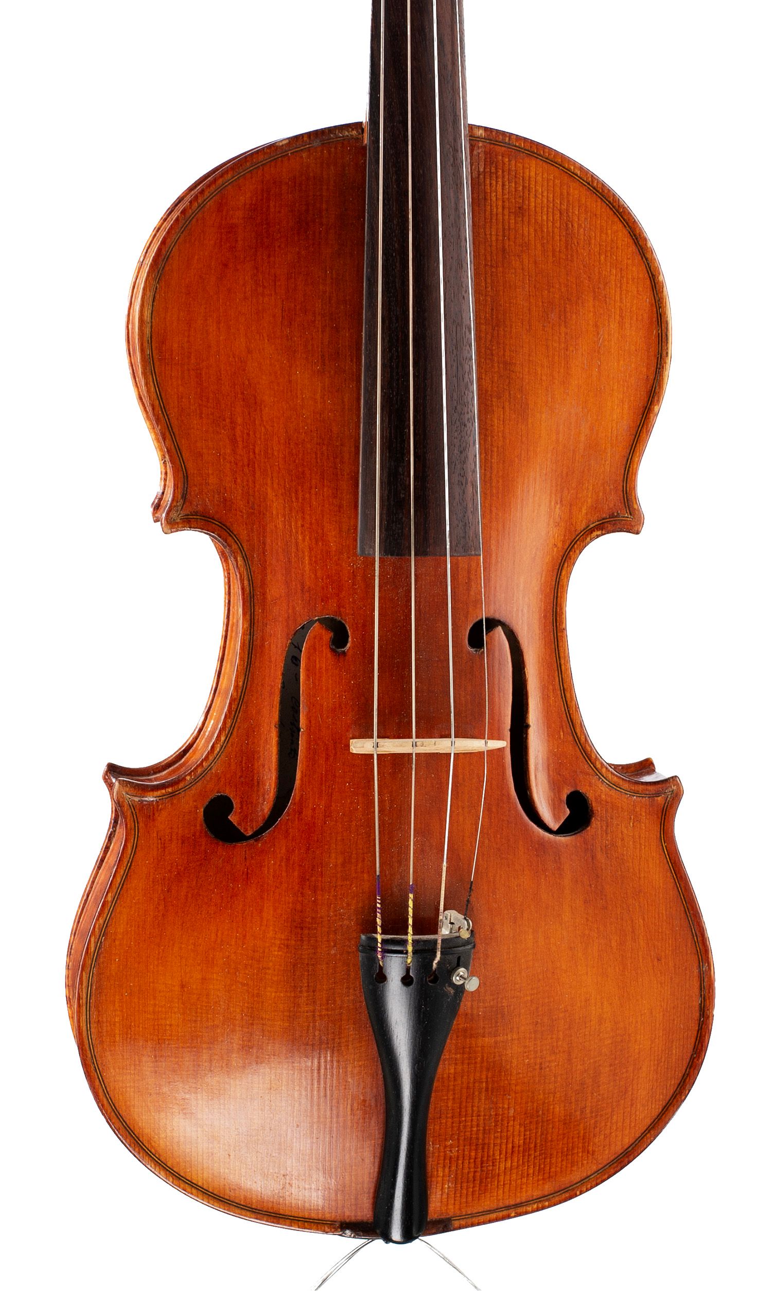 A viola by Giuseppe Nupieri, Rome, 1978 — angled view, 10°