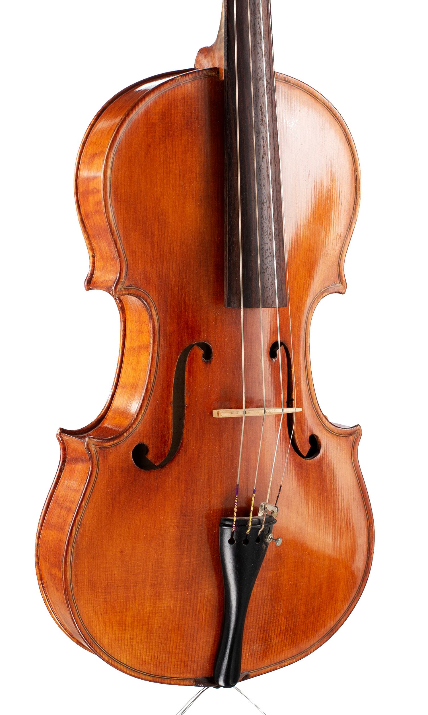 A viola by Giuseppe Nupieri, Rome, 1978 — angled view, 30°