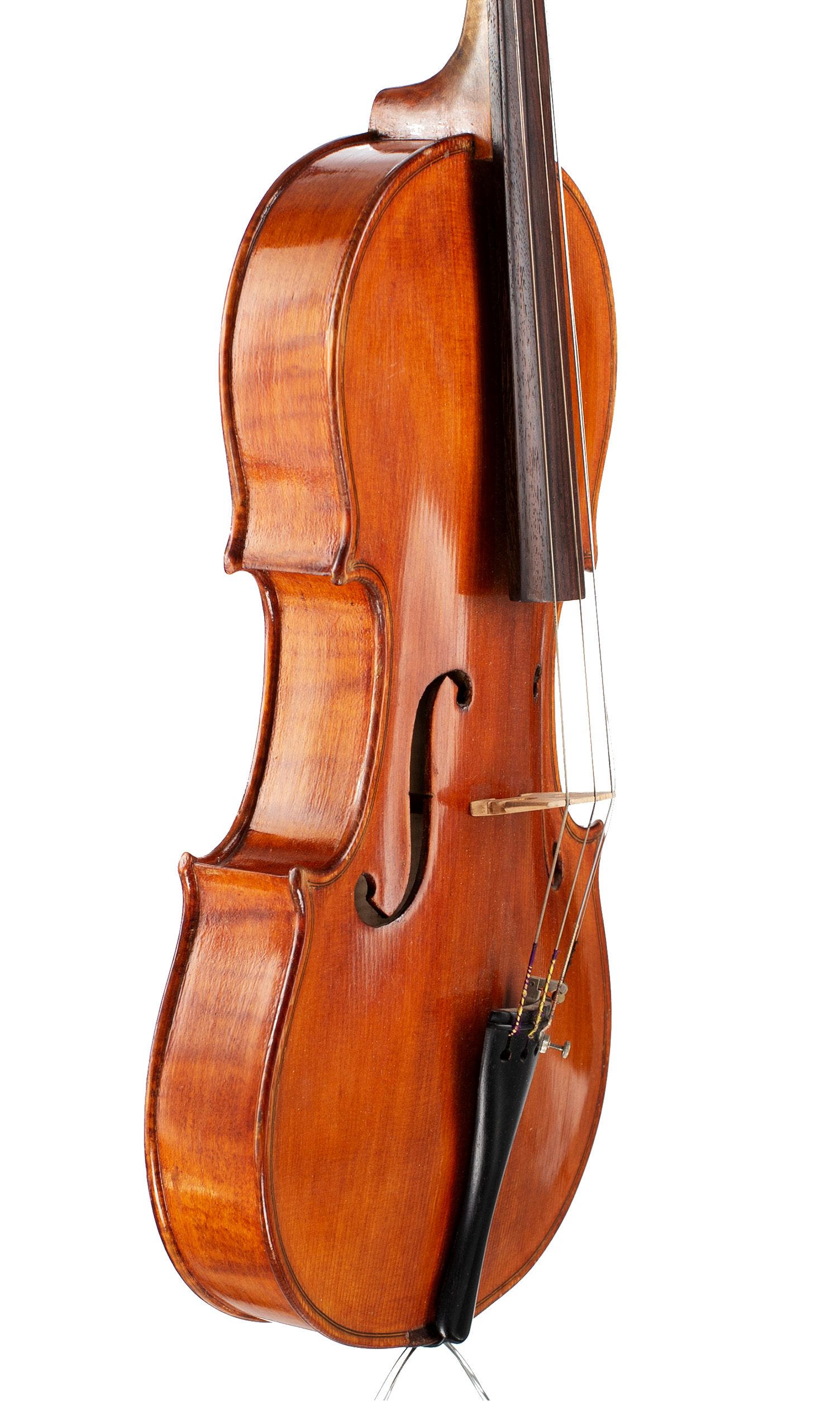A viola by Giuseppe Nupieri, Rome, 1978 — angled view, 60°