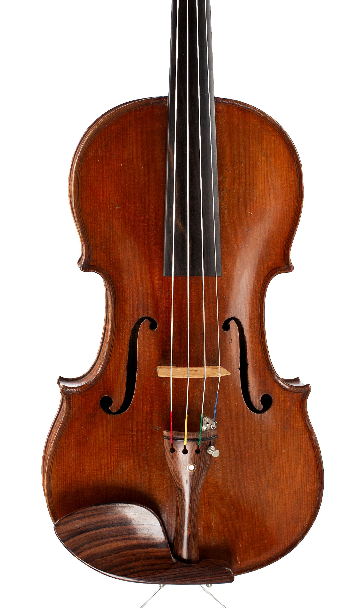 Viola by Tomaso Eberle, Naples, circa 1760 — angled view, 10°