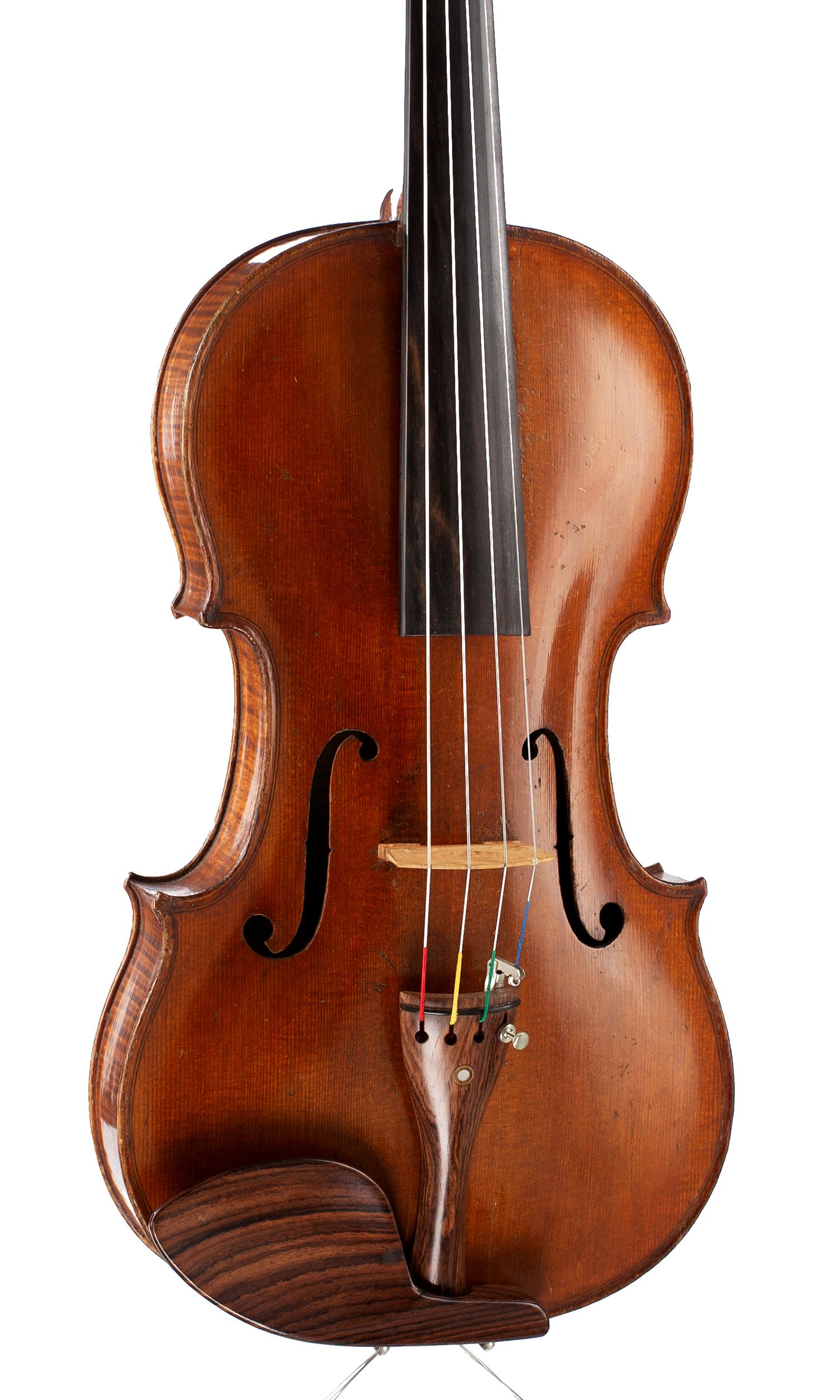 Viola by Tomaso Eberle, Naples, circa 1760 — angled view, 20°