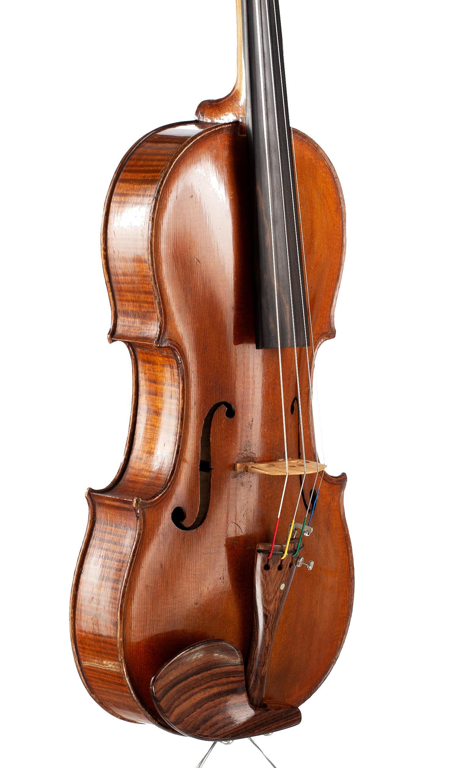 Viola by Tomaso Eberle, Naples, circa 1760 — angled view, 50°