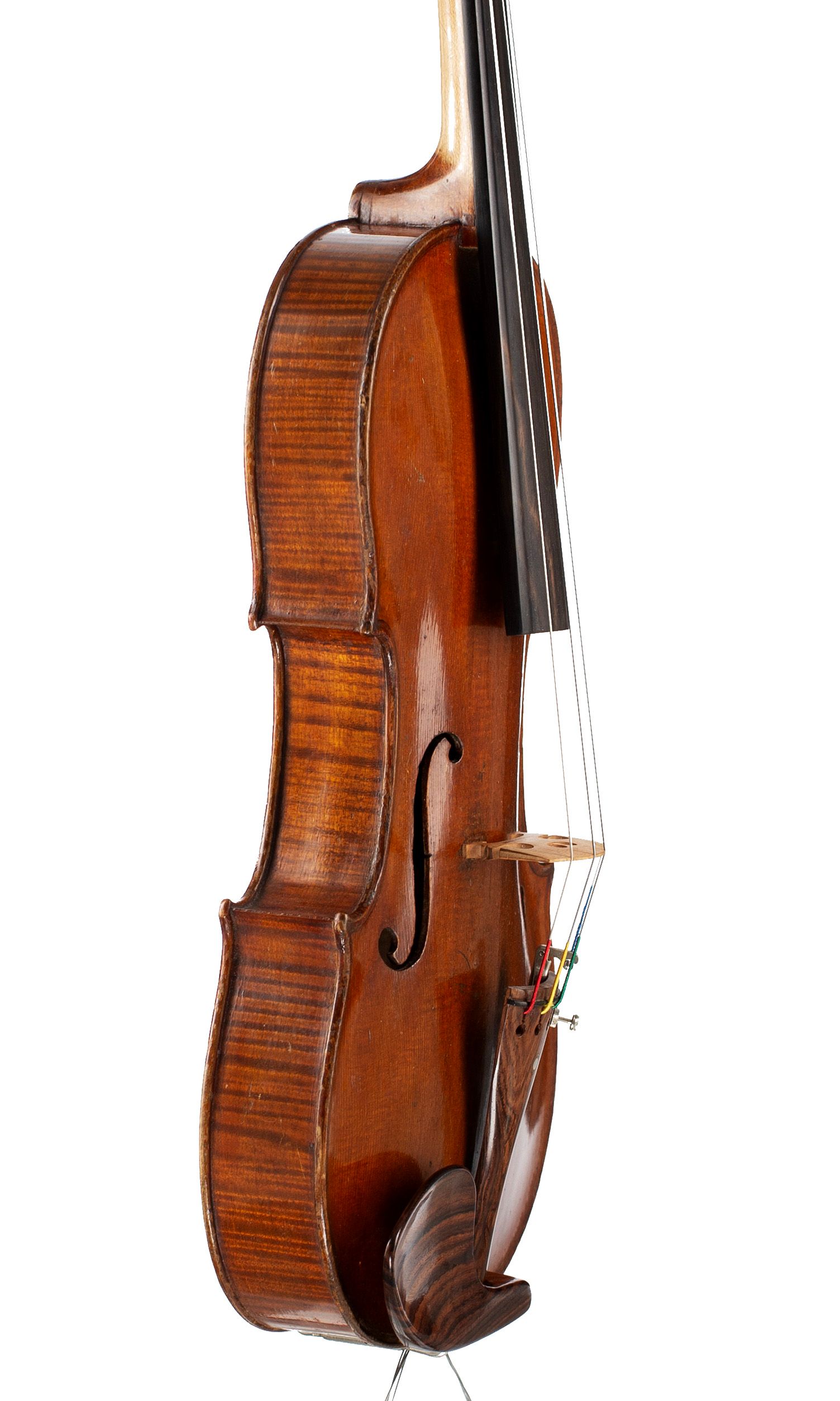 Viola by Tomaso Eberle, Naples, circa 1760 — angled view, 70°