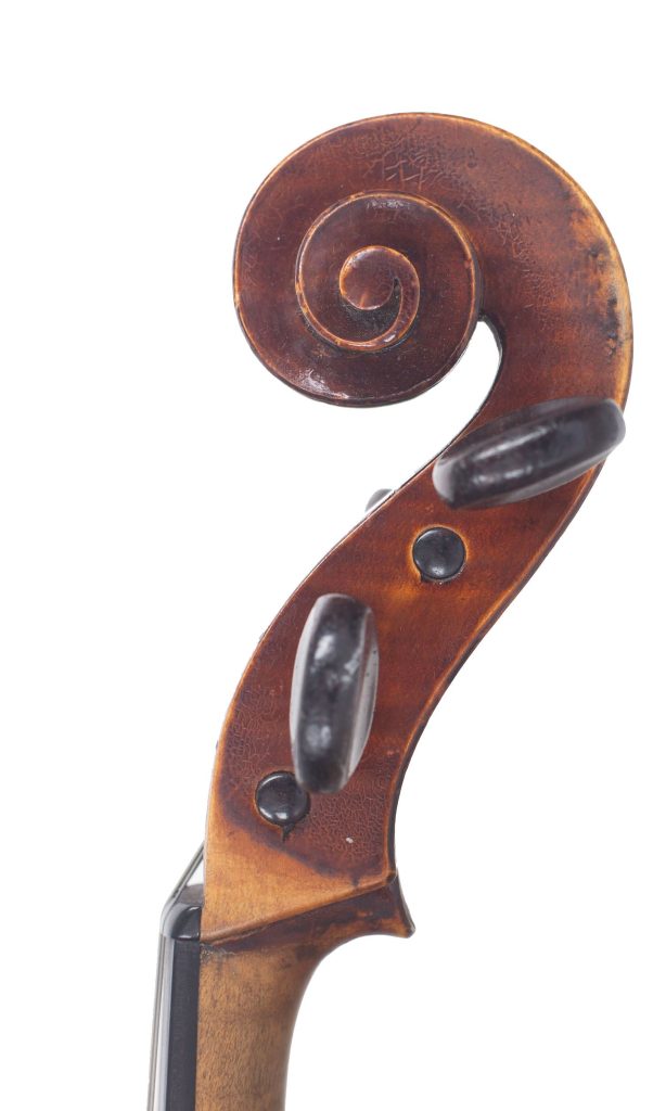 Viola by J. J. Gilbert, Peterborough, 1920 — scroll