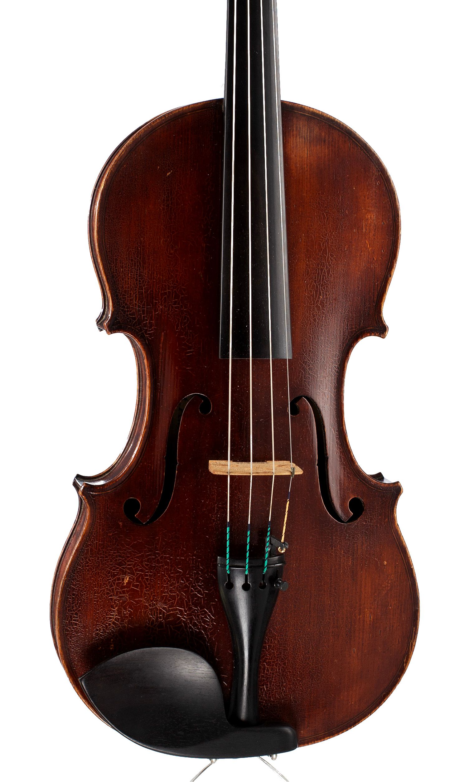 Viola by J. J. Gilbert, Peterborough, 1920 — angled view, 10°