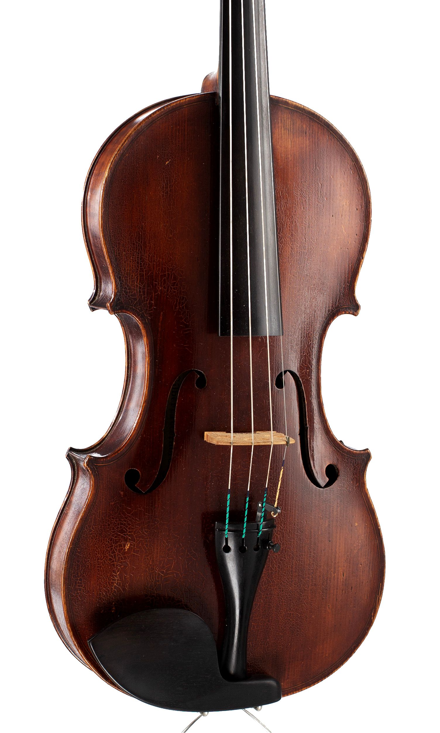 Viola by J. J. Gilbert, Peterborough, 1920 — angled view, 20°