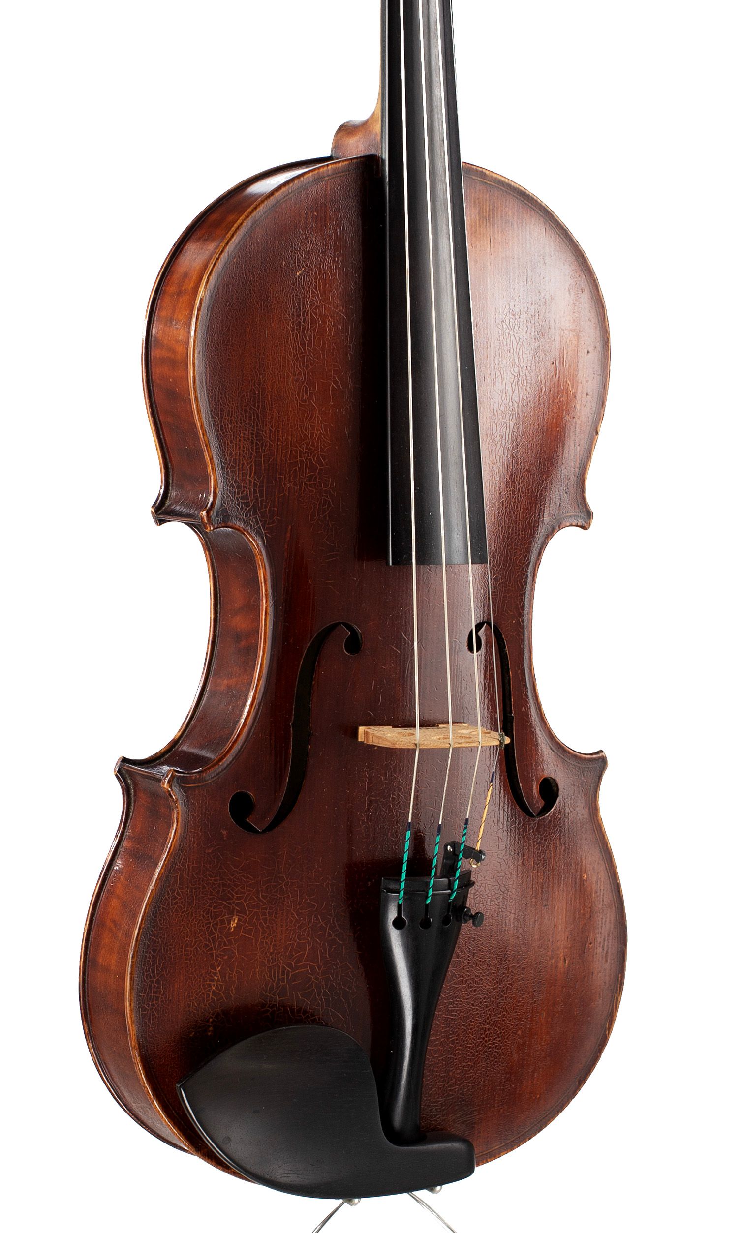 Viola by J. J. Gilbert, Peterborough, 1920 — angled view, 30°