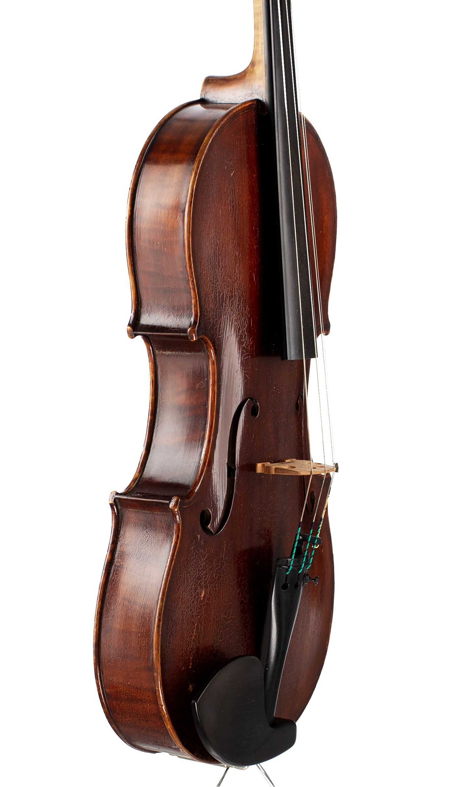 Viola by J. J. Gilbert, Peterborough, 1920 — angled view, 60°
