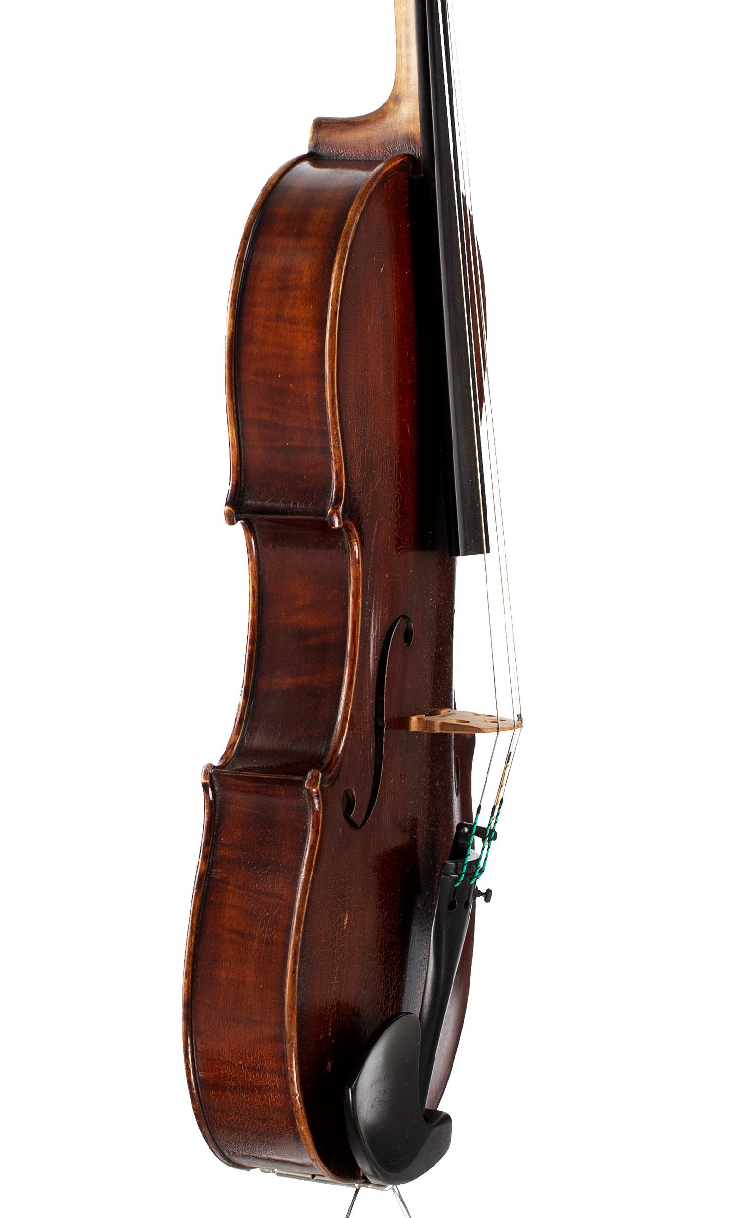 Viola by J. J. Gilbert, Peterborough, 1920 — angled view, 70°