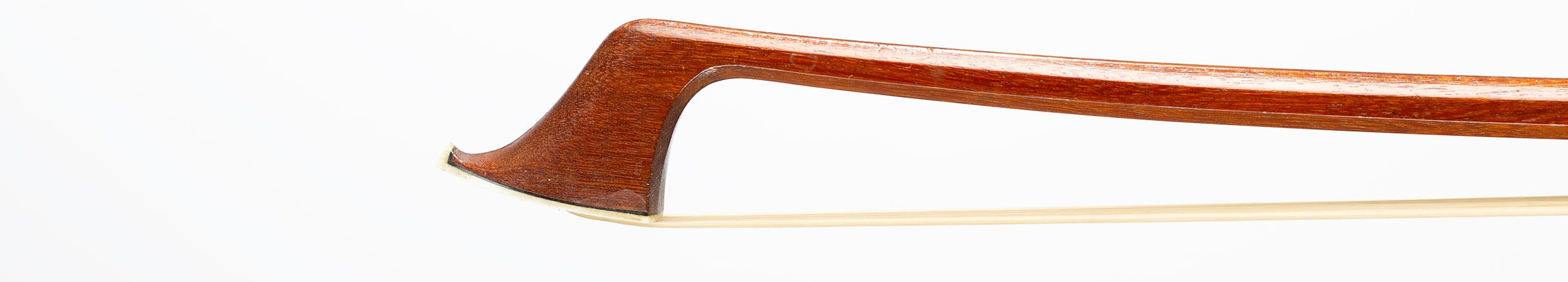 A silver and tortoiseshell-mounted cello bow by Rudolf Riedl, Schonbach, circa 1938 — head