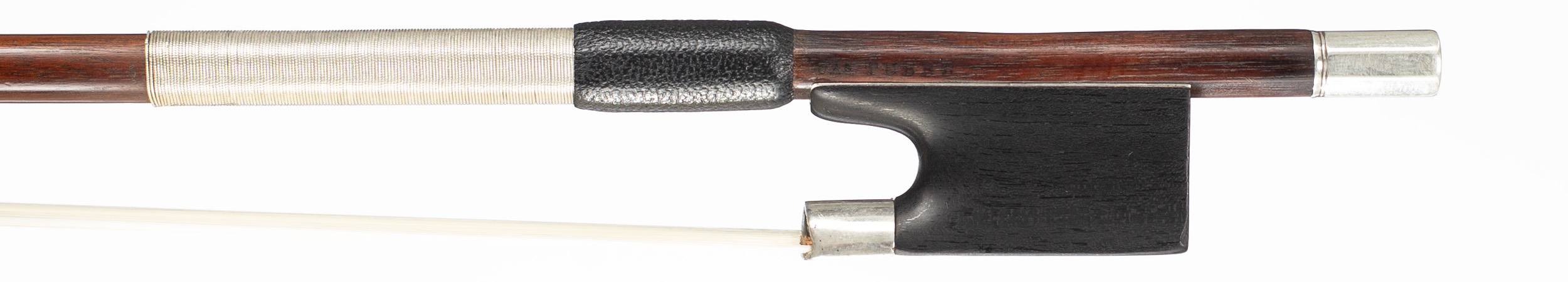 A silver-mounted violin bow by James Tubbs, London, circa 1890 — frog