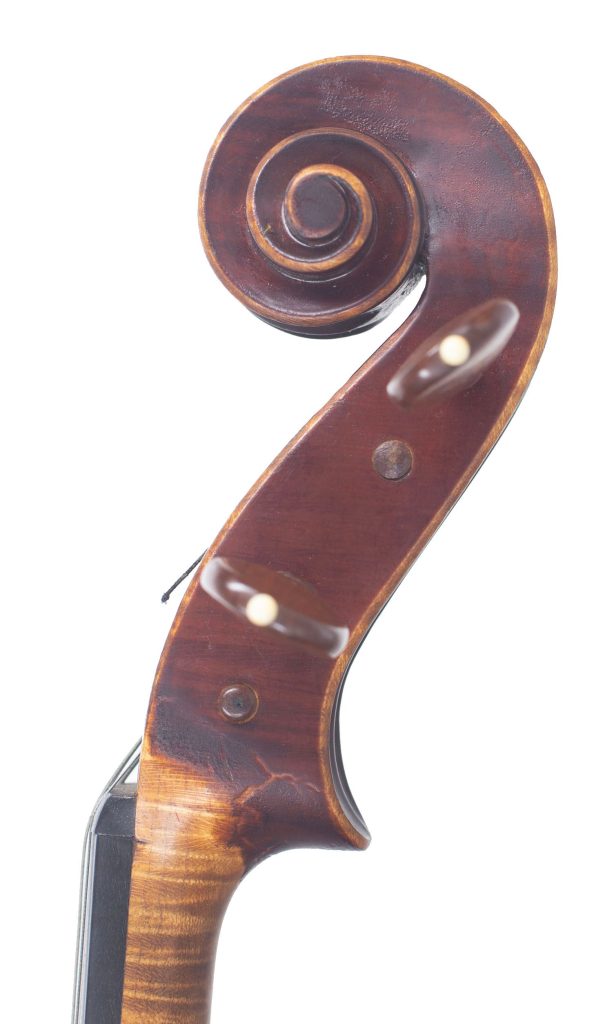 Viola by Lawrence Cocker, Derby, 1951 — scroll