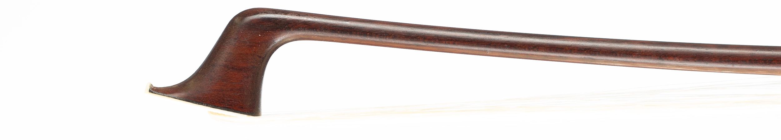 A silver-mounted cello bow by Matthew Coltman, London — head
