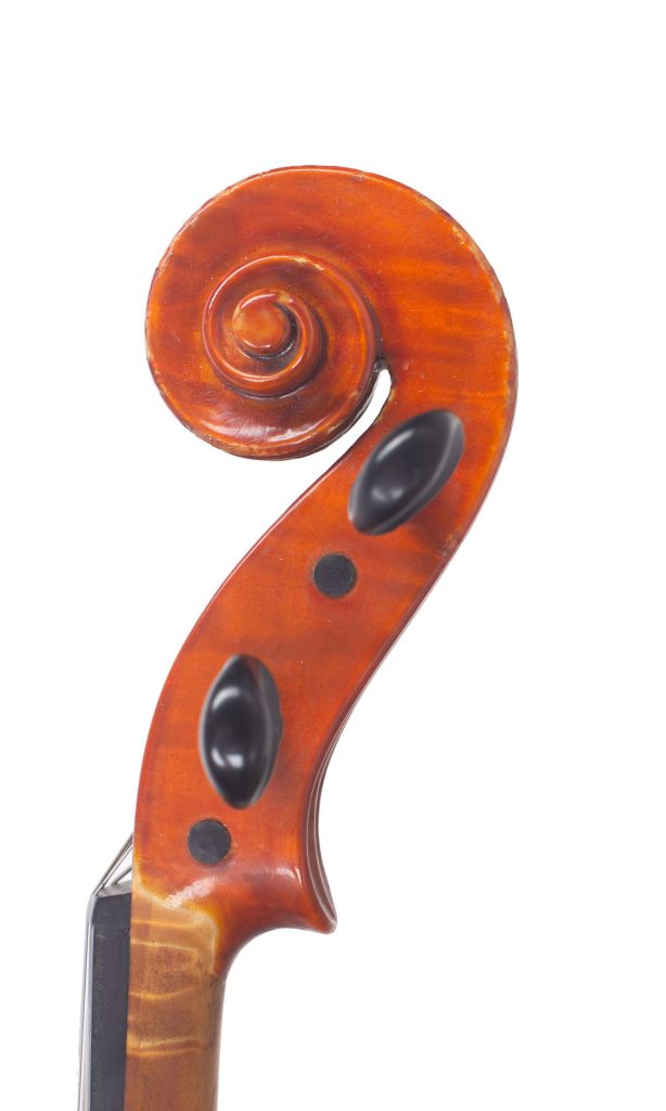 Viola by Istvan Konya, circa 1980 — scroll