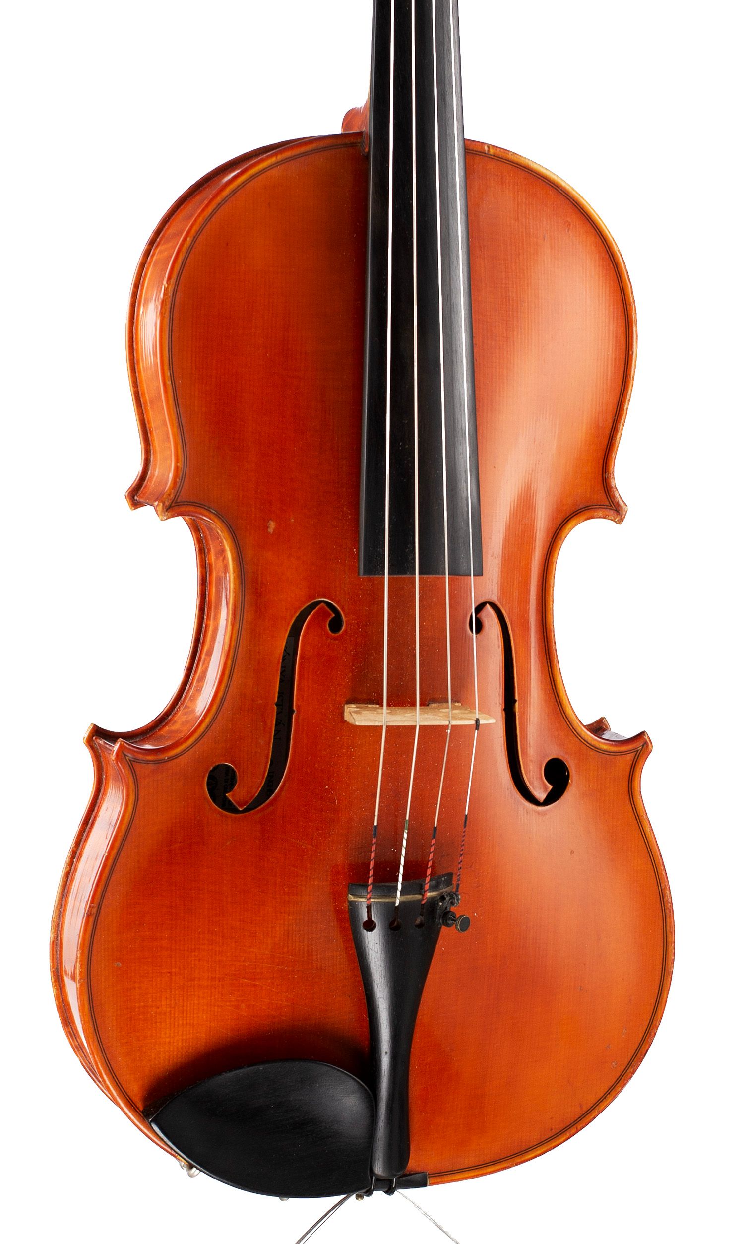 Viola by Istvan Konya, circa 1980 — angled view, 20°