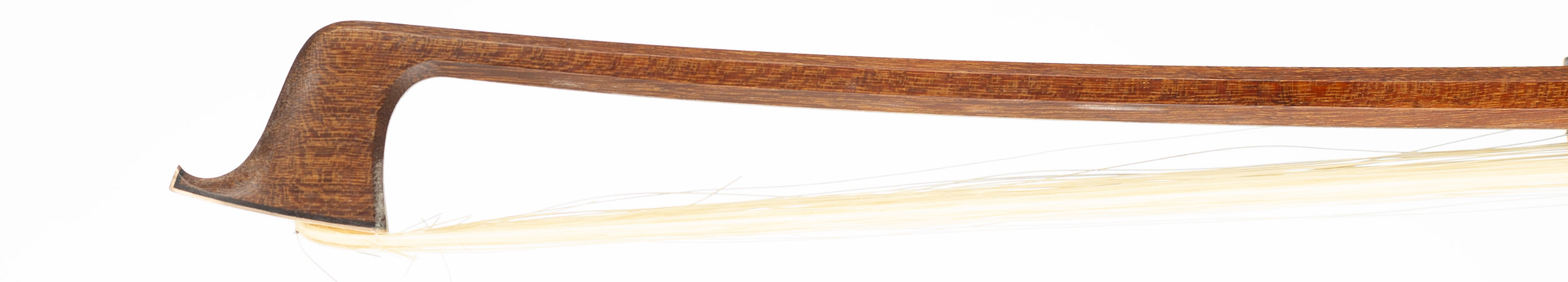 A gold and tortoiseshell-mounted viola bow by Garner Wilson, England — head