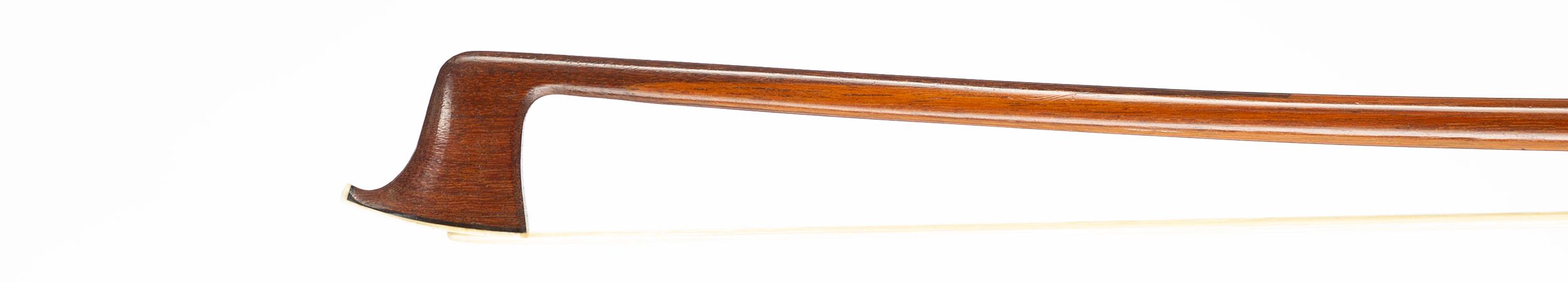 A silver-mounted viola bow by Victor Thomassin, London, circa 1920 — head