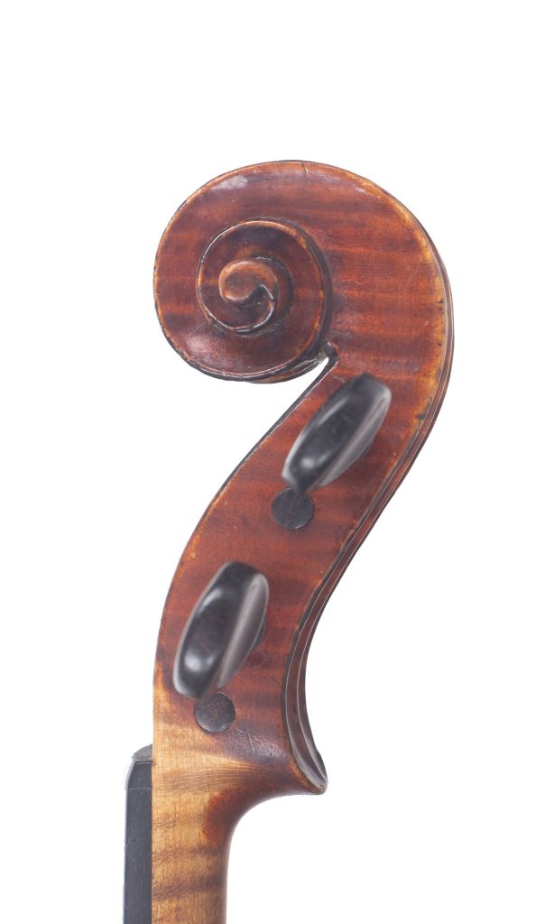 Violin by Nestor Audinot, Paris, 1906 — scroll