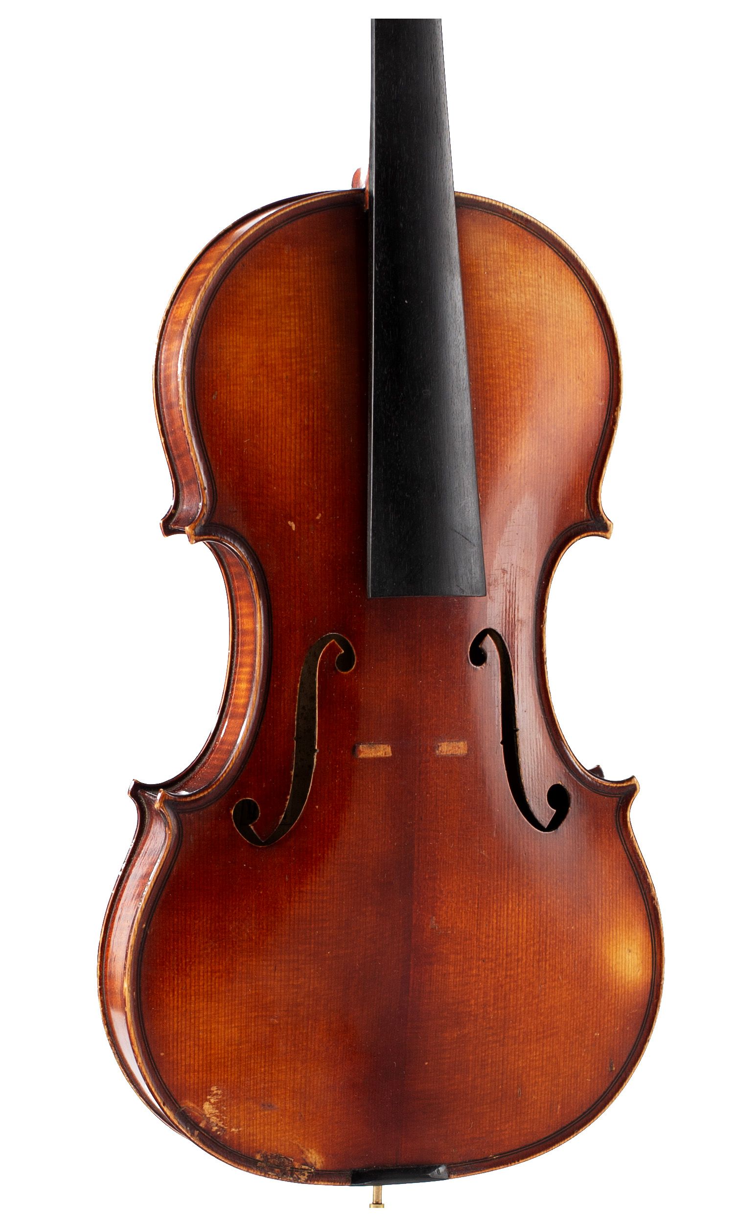 Violin by Nestor Audinot, Paris, 1906 — angled view, 20°