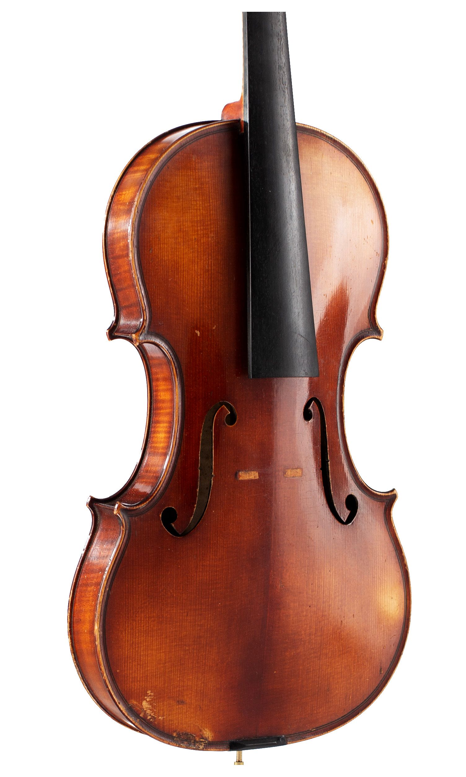 Violin by Nestor Audinot, Paris, 1906 — angled view, 30°