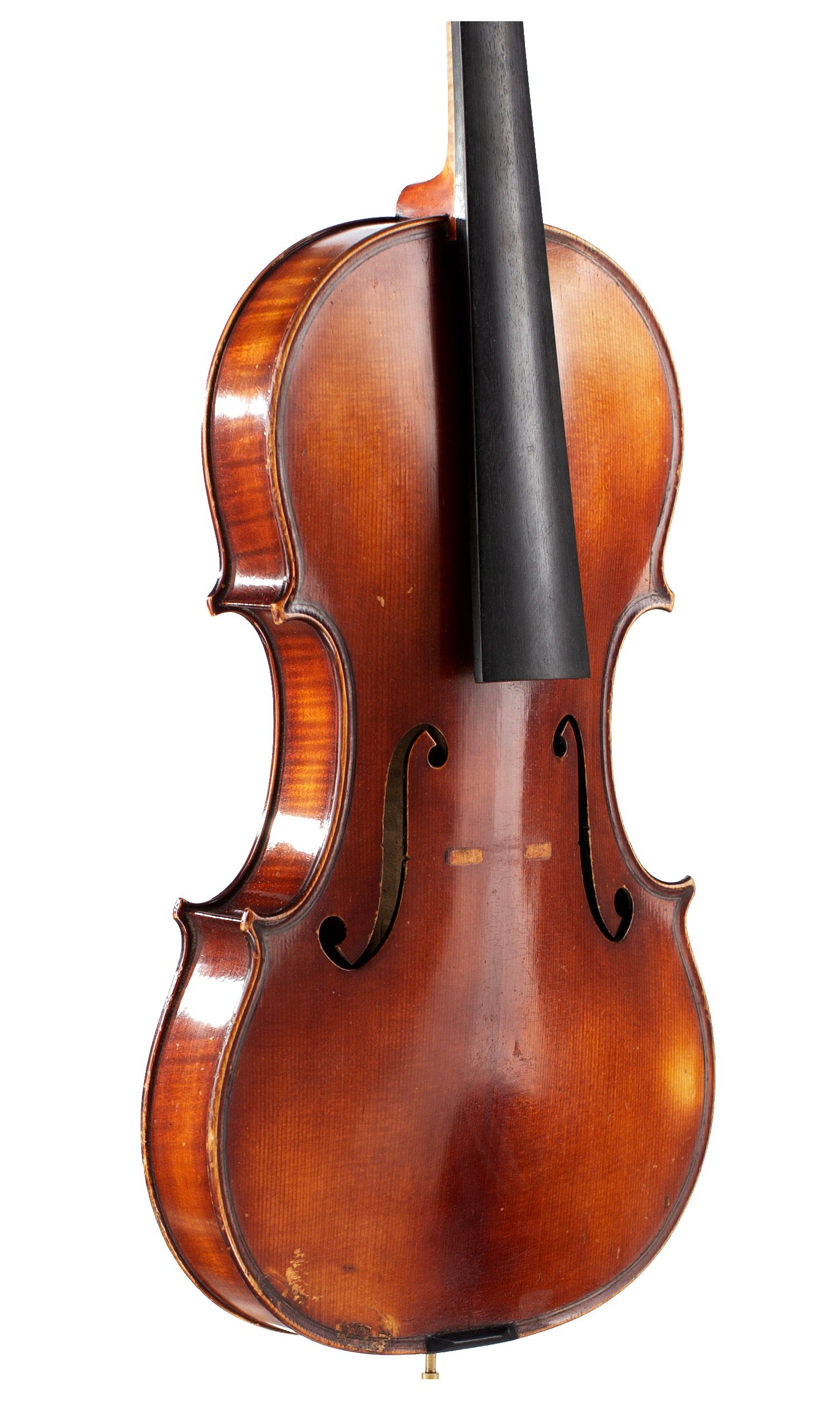 Violin by Nestor Audinot, Paris, 1906 — angled view, 40°