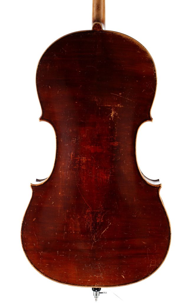 Cello by Mathias Neuner, Mittenwald, 19th Century — back