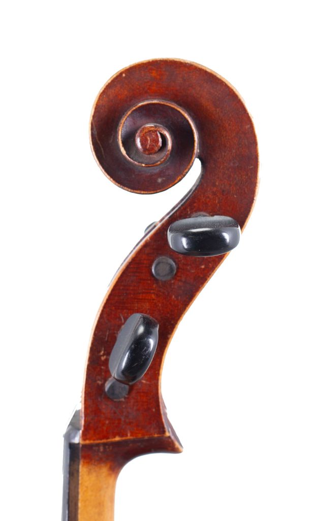 Cello by Mathias Neuner, Mittenwald, 19th Century — scroll
