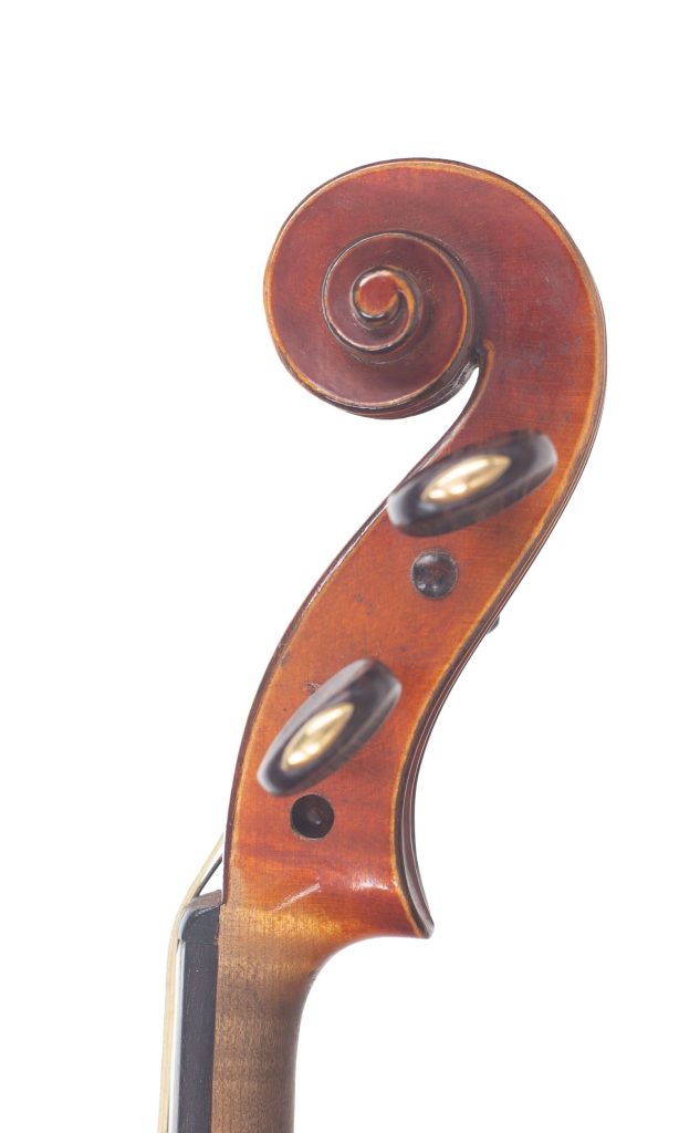 Violin by Louis Fricot, Poussay, 1935 — scroll