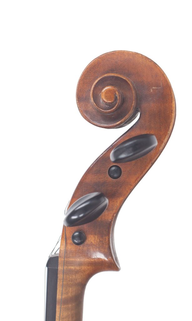 Violin by C. D. Hansen, Kobenhavn, 20th Century — scroll