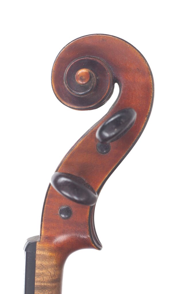 Viola by Georges Mougenot, Belgium, 1884 — scroll