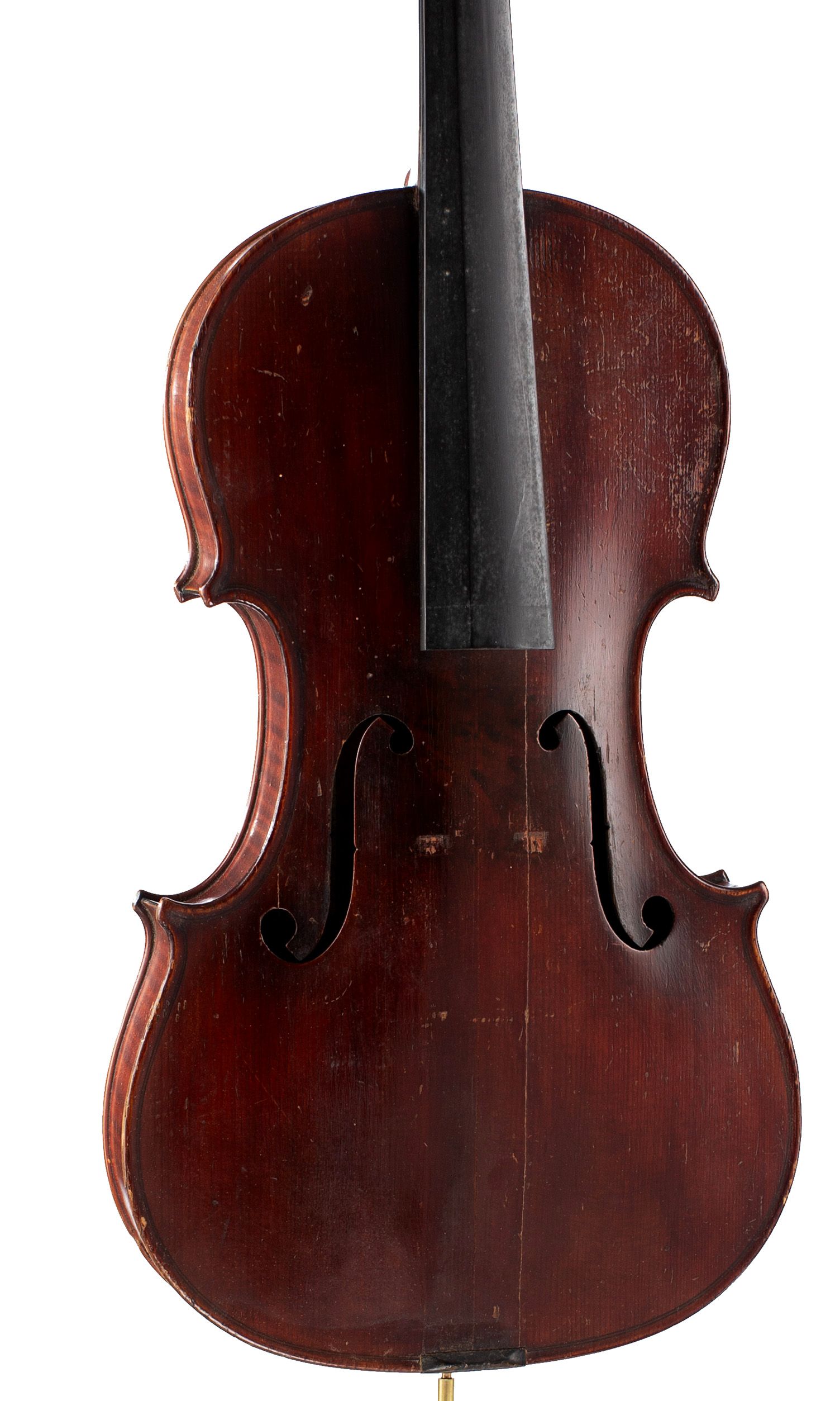 Viola by Georges Mougenot, Belgium, 1884 — angled view, 20°