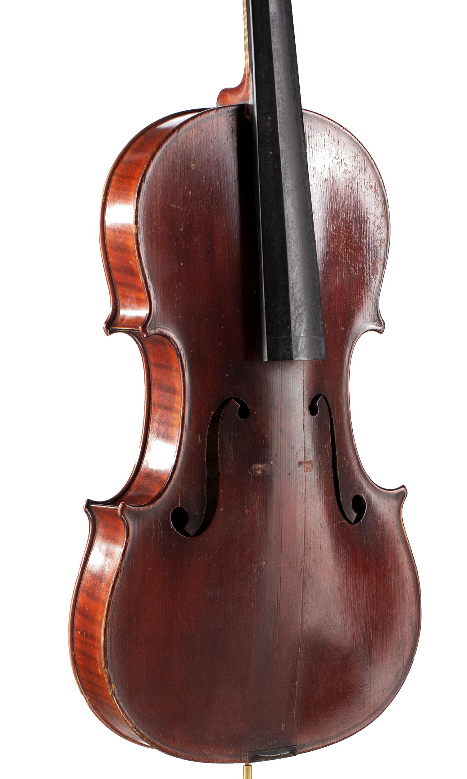 Viola by Georges Mougenot, Belgium, 1884 — angled view, 40°