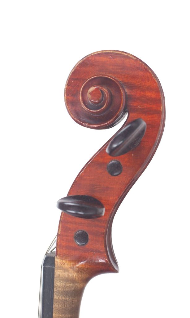 Violin by Walter Mayson, Manchester, 1898 — scroll