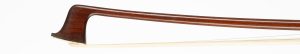 A silver-mounted violin bow by L. Pfretzscher, Germany — head and frog