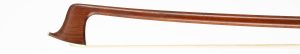 A nickel-mounted violin bow possible by Paul E. Miguel — head and frog