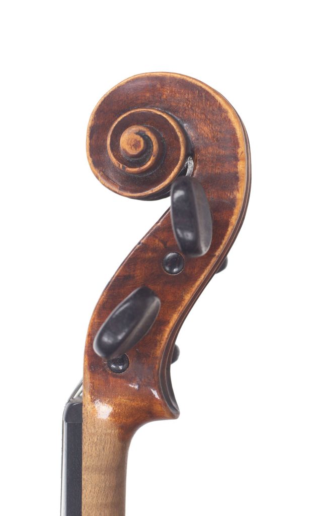 Violin by Ambroise De Comble, Tournay, circa 1760 — scroll
