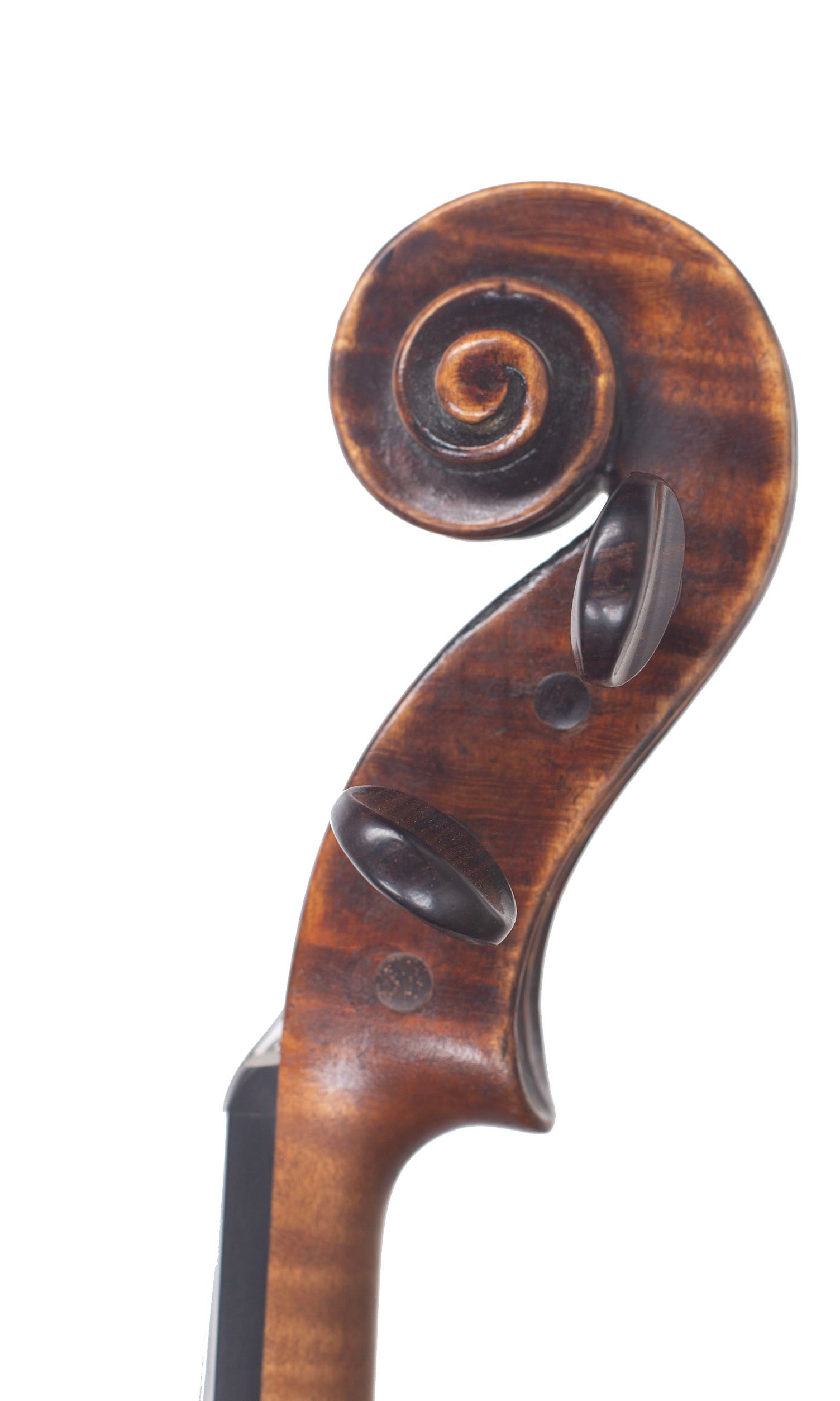 Violin by Henry Furber, London, 1838 — scroll
