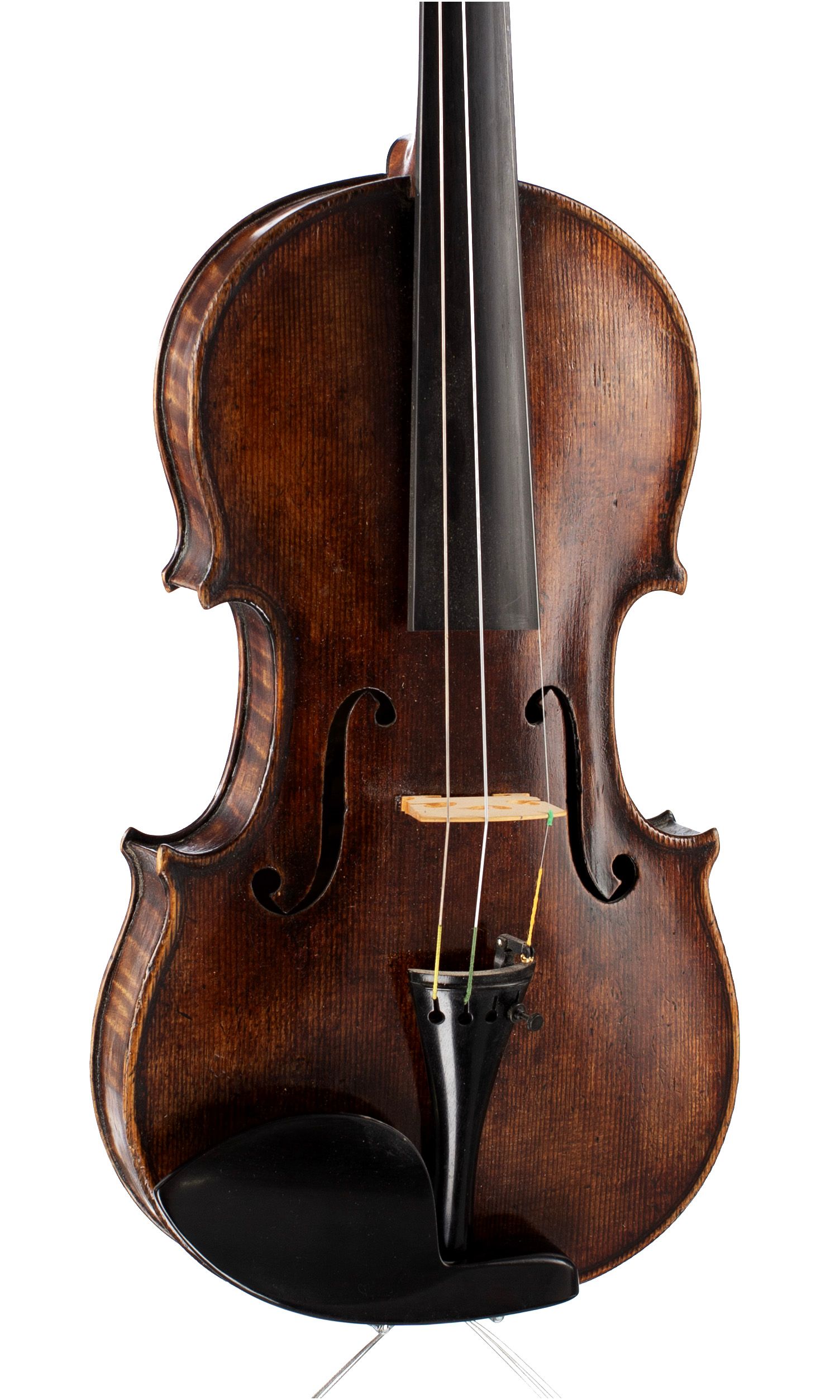 Violin by Henry Furber, London, 1838 — angled view, 20°
