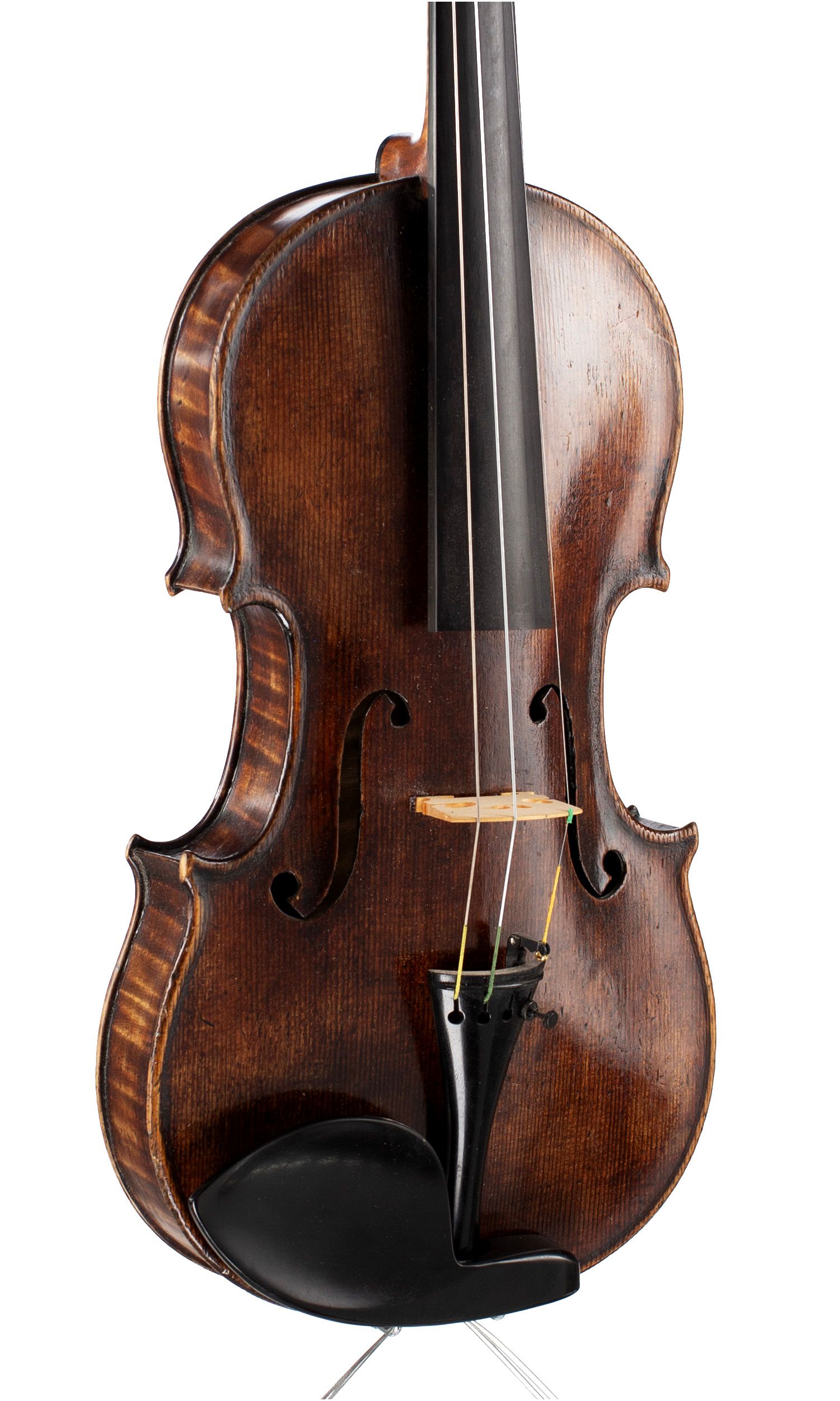 Violin by Henry Furber, London, 1838 — angled view, 30°