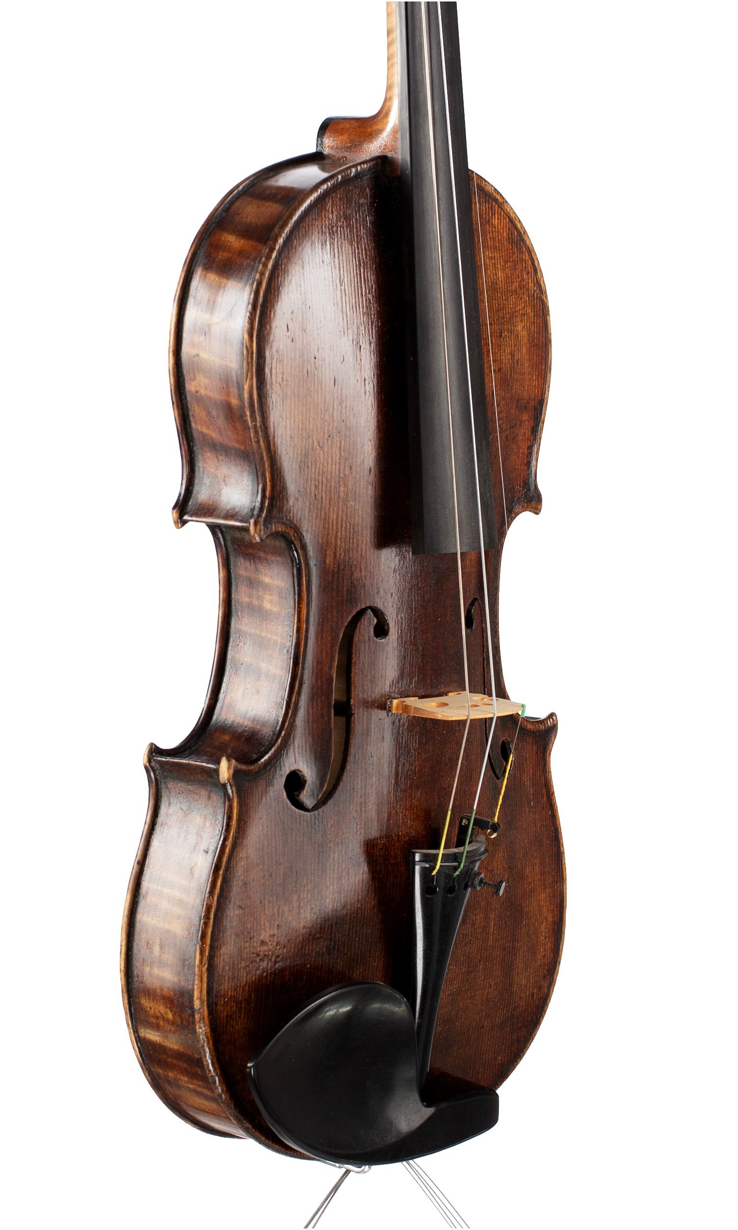 Violin by Henry Furber, London, 1838 — angled view, 50°