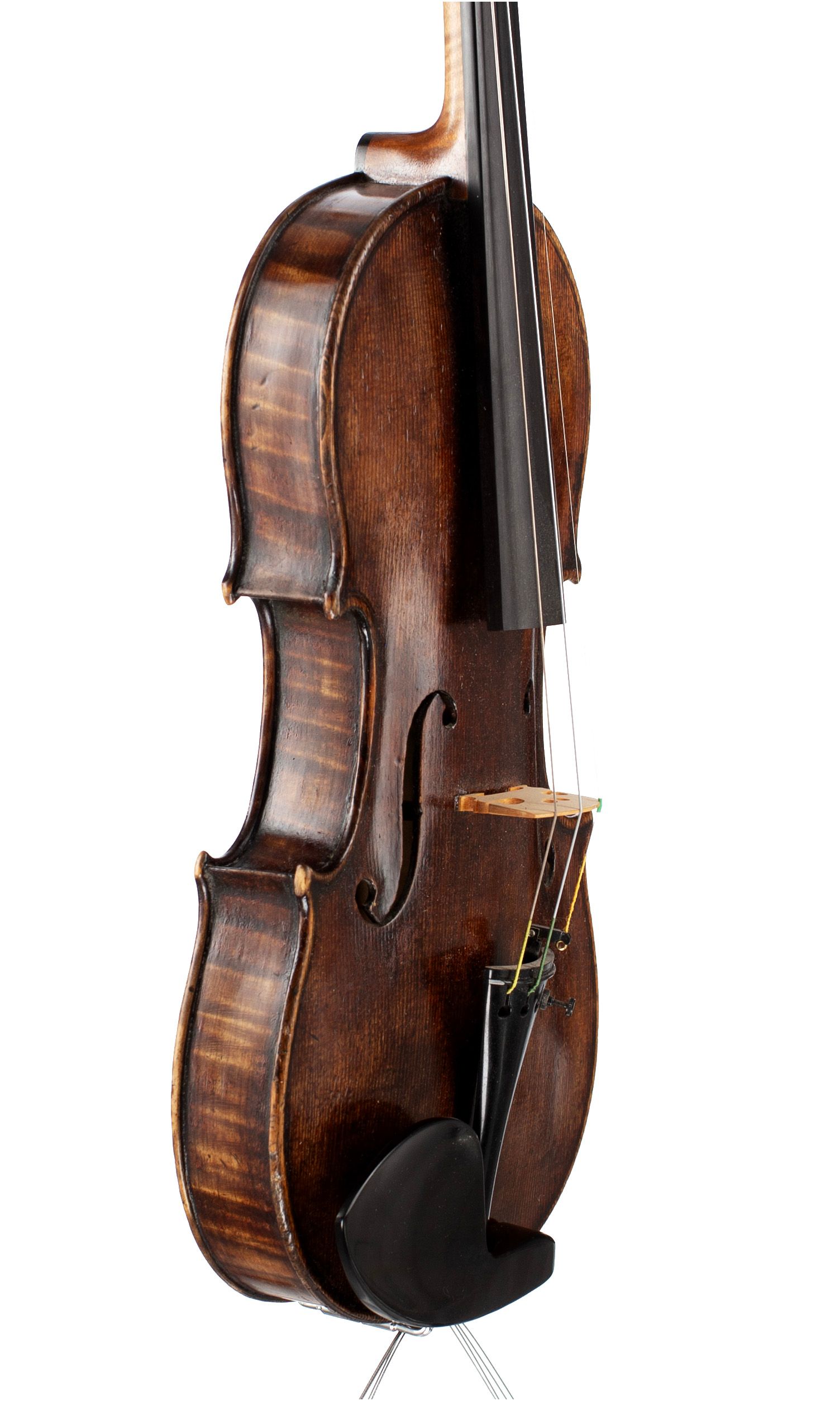Violin by Henry Furber, London, 1838 — angled view, 60°