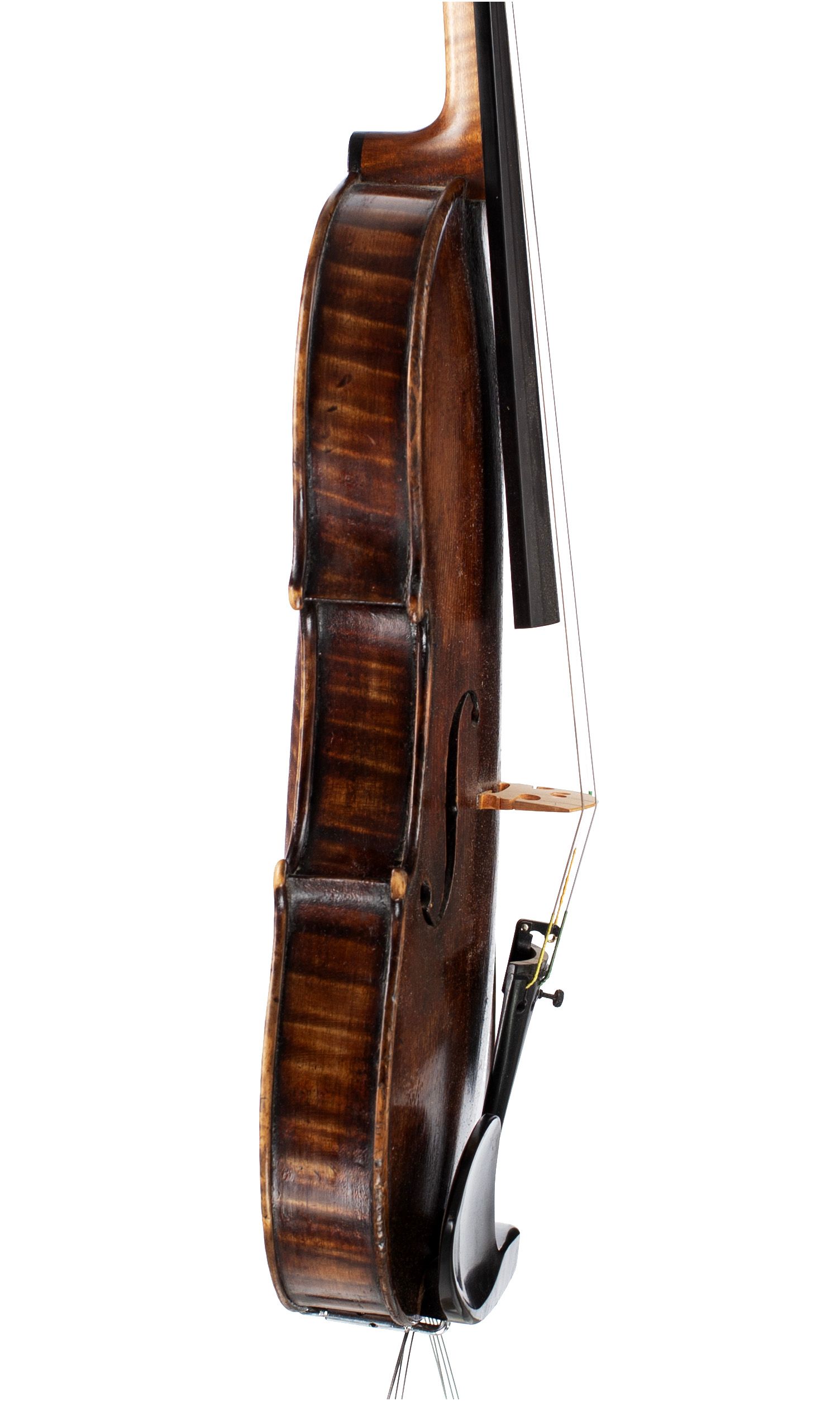 Violin by Henry Furber, London, 1838 — angled view, 80°