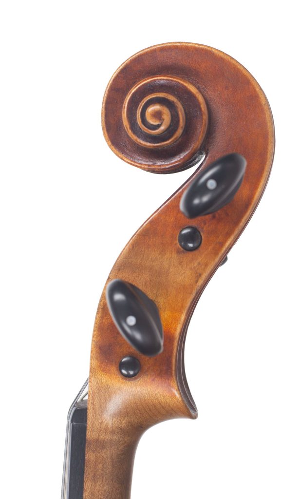 Viola by N. F. Vuillaume, Brussels, 1862 — scroll